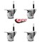 Service Caster 3'' Nylon Swivel 3/4'' Expanding Stem Caster Set Total Lock Brake, 4PK SCC-EXTTL20S314-NYS-34-4 - alternate 3